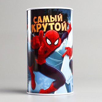Копилка детская "Самый крутой", Человек-паук, 6,5 х 12 см